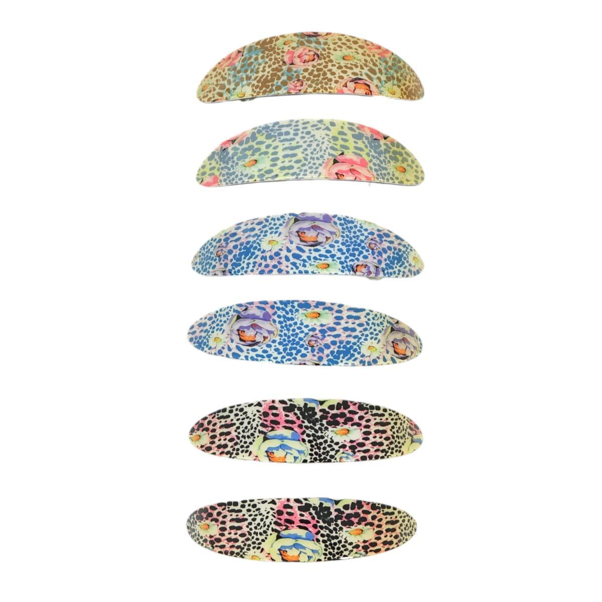 Matik fermacapelli stampa animalier con rose blister 6 pz Le Kikke