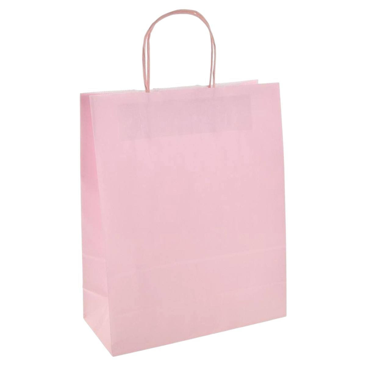 Shopper in carta h.37 x l.27 x p.12 cm colore rosa