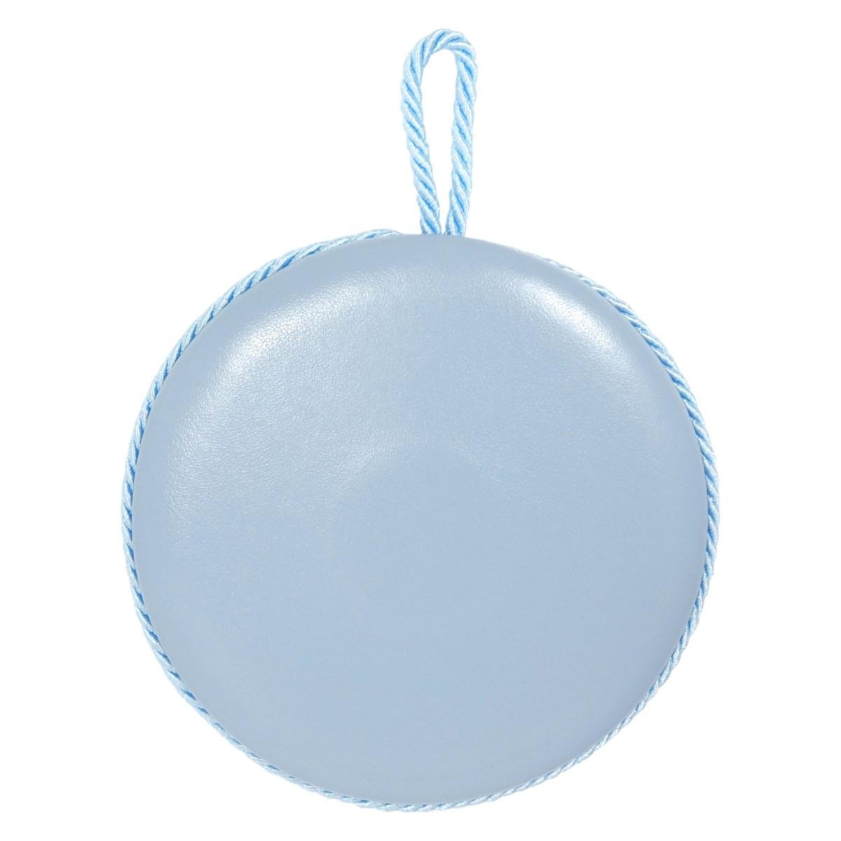 Medaglione culla Madonna con bambino azzurro Valenti