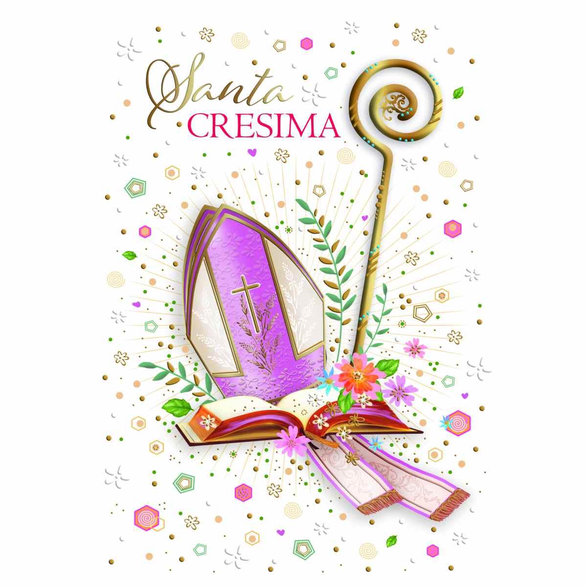Biglietti santa cresima 2 soggetti