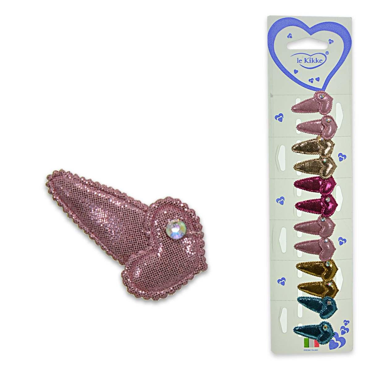 Clic clac micro cuore con strass