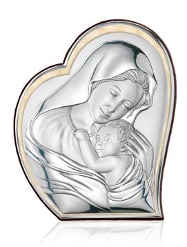 Pannello sacro Madonna con Bambino 27x32,6 cm Valenti