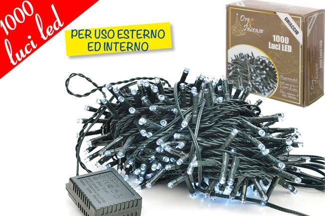 Catena lum. per esterni 1000led ghiaccio