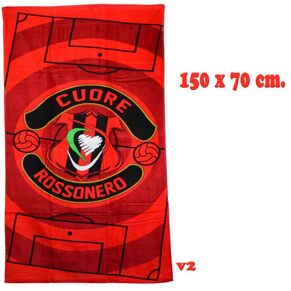 Telo mare rossonero 70x140 cm