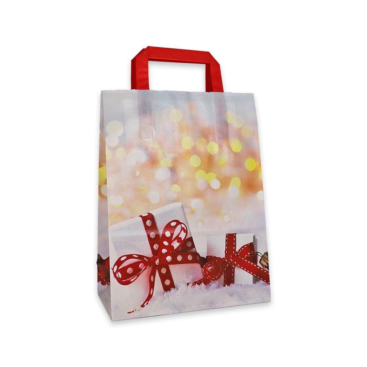 Shopper in carta h.41 x l.32 x p.13 cm fantasia natalizia christmas gift