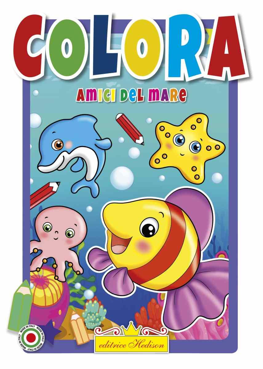 Libro da colorare amici del mare