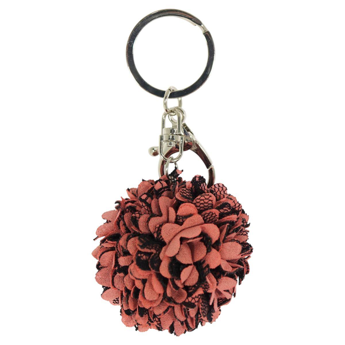 Portachiavi donna pon pon in tessuto colori assortiti