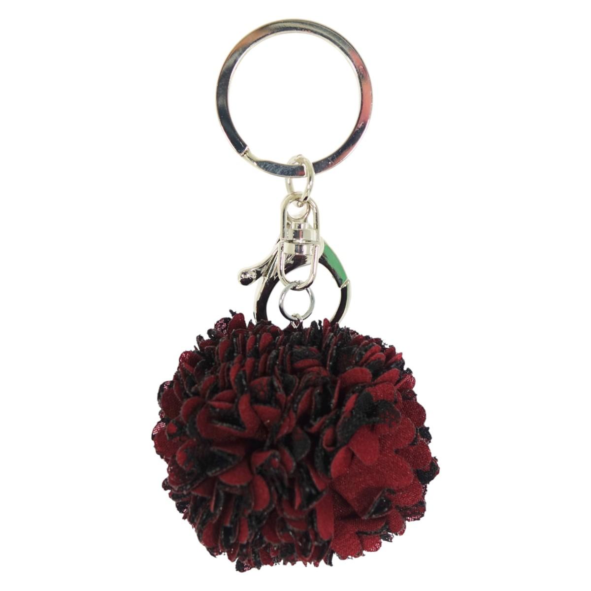 Portachiavi donna pon pon in tessuto colori assortiti