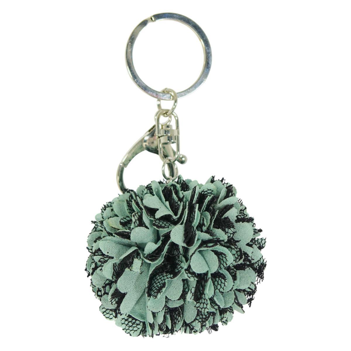 Portachiavi donna pon pon in tessuto colori assortiti