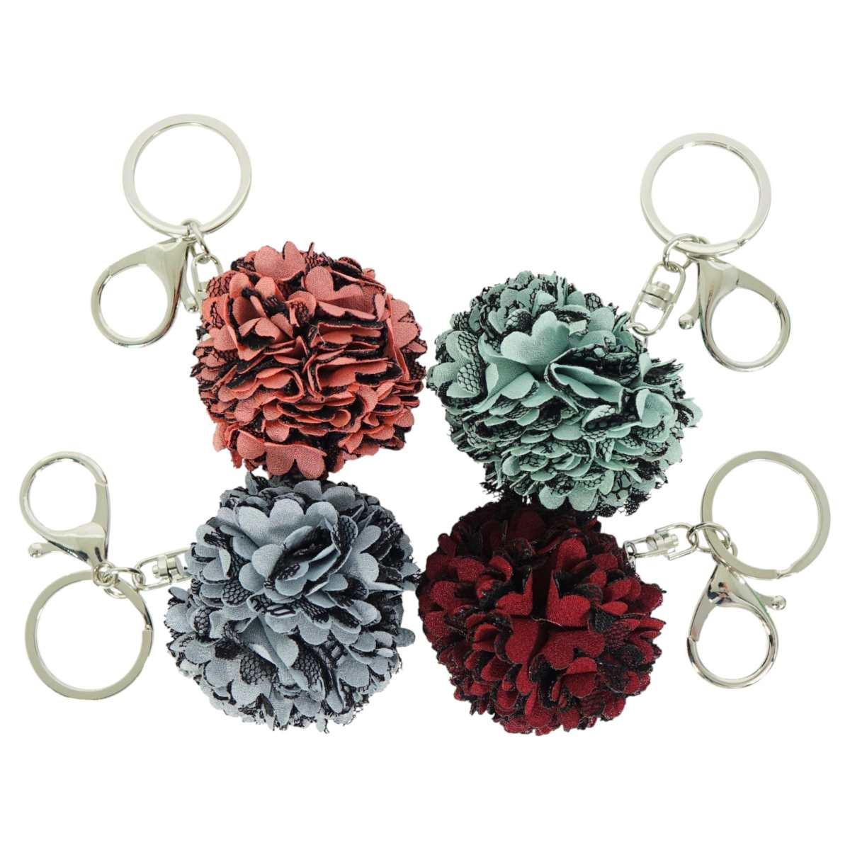 Portachiavi donna pon pon in tessuto colori assortiti