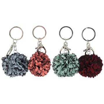 Portachiavi donna pon pon in tessuto colori assortiti