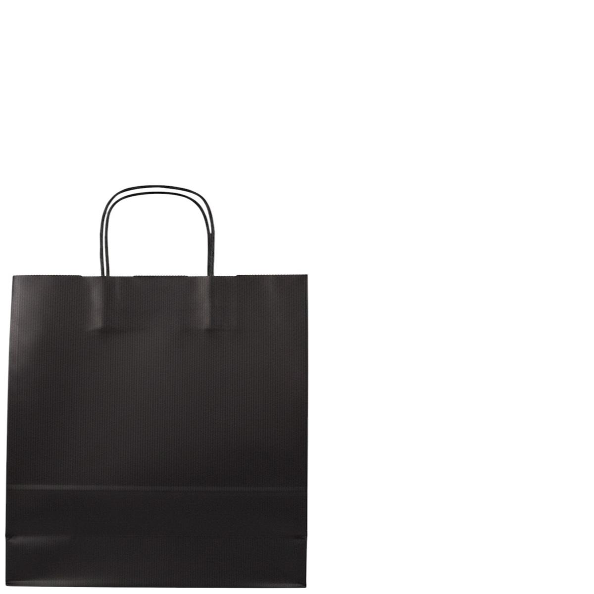 Shopper in carta h.37 x l.27 x p.12 cm colore nero