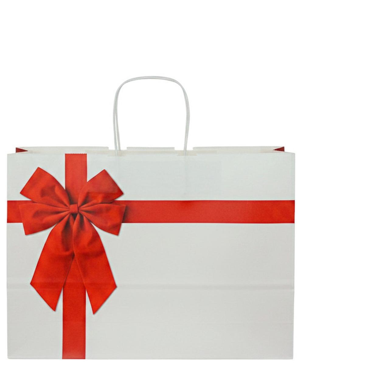 Shopper in carta h.39 x l.55 x p.15 cm fantasia rosette