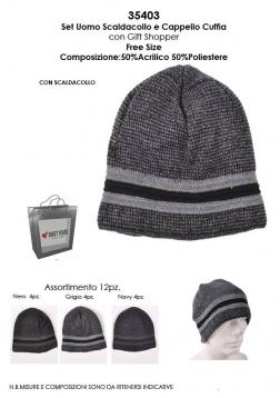 SET CAPPELLO E COLLO KIDS 50%PC 50%PL INTER