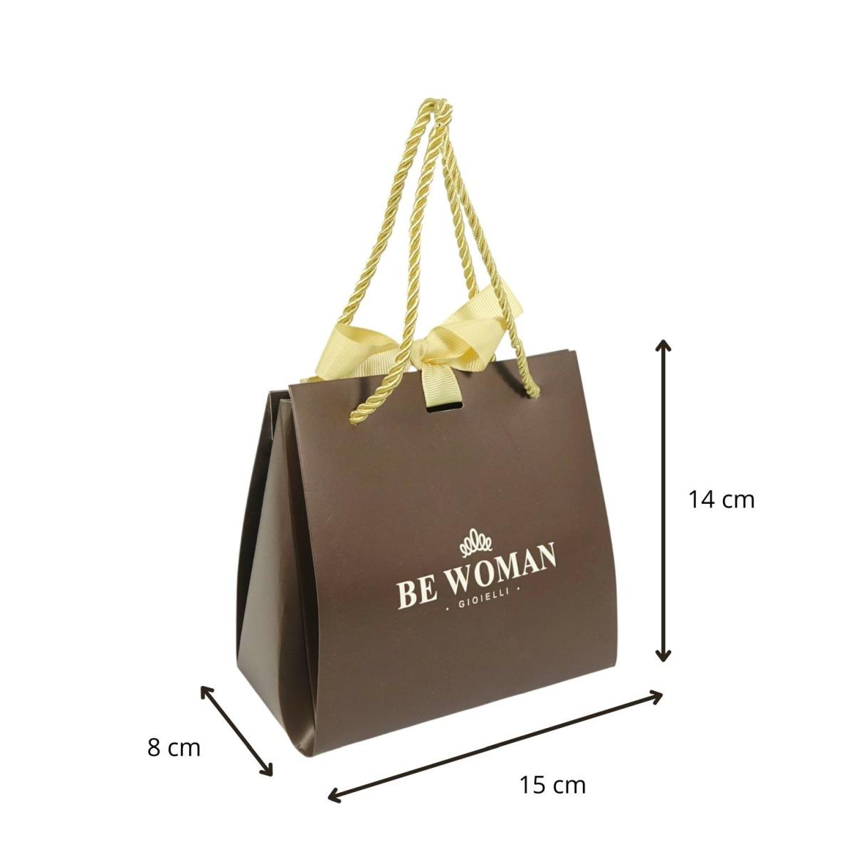 Busta regalo manici in cordino H 14 x L 15 x P 8 cm