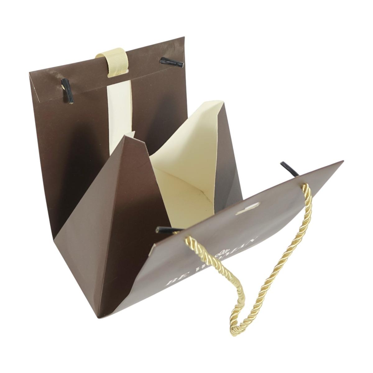 Busta regalo manici in cordino H 15,5 x L 24 x P 10 cm