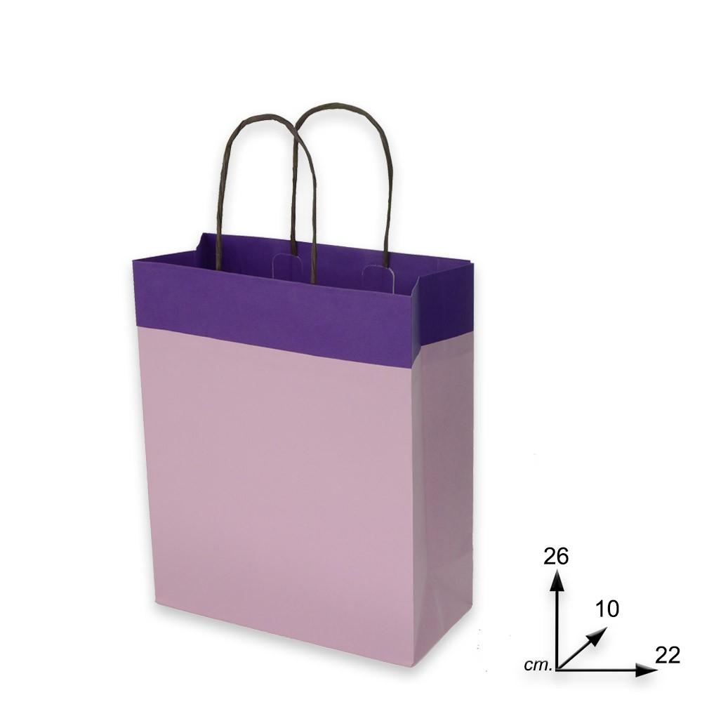 Shoppers carta j-fold h.26 X p10  X l 22  colore duetto viola