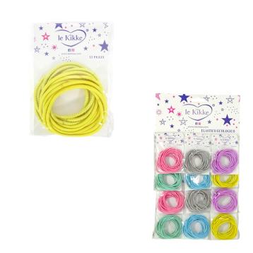 Elastici per capelli su card 12 bustine da 12 pz glitter pastello le kikke