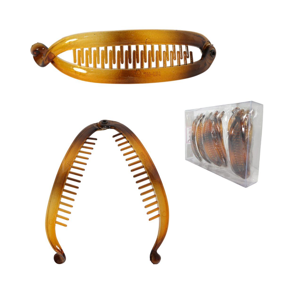 Clip per capelli a banana in plastica tartarugata Lillà