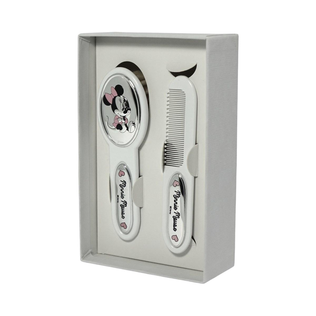 Set bimba rosa spazzola e pettine Minnie Mouse Valenti