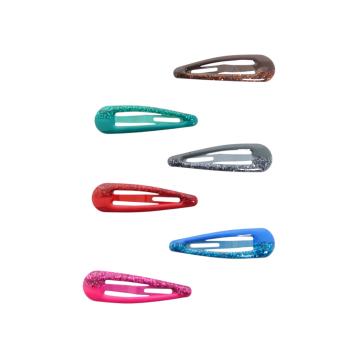 Clic clac per capelli 4 cm smaltato glitter