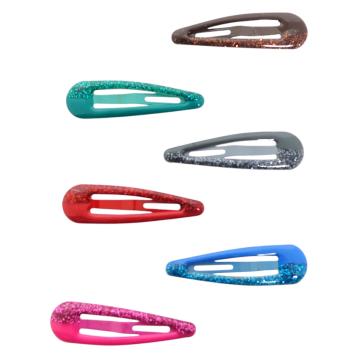 Clic clac per capelli 6 cm smaltato glitter