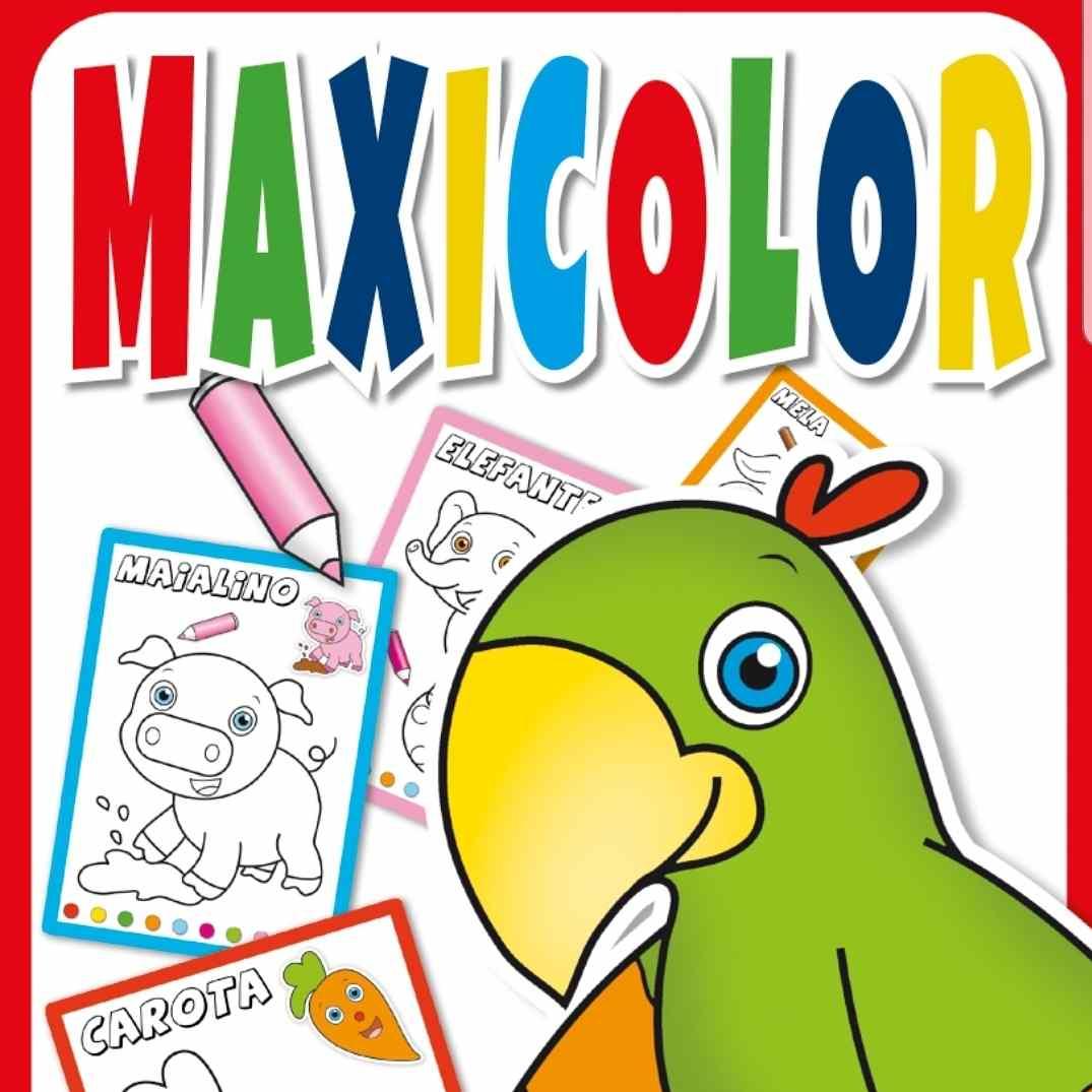 Libro da colorare maxi color formato a4 Copertina rossa