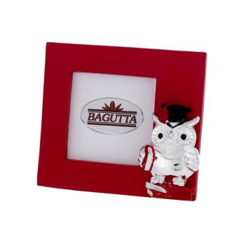 Miniportafoto rosso 4x4 gufo con libro