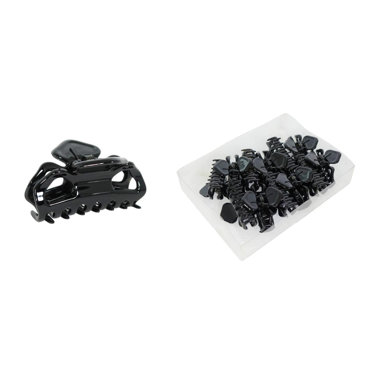 Pinza per capelli nera piccola in box da 12 pezzi