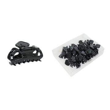 Pinza per capelli nera piccola in box da 12 pezzi