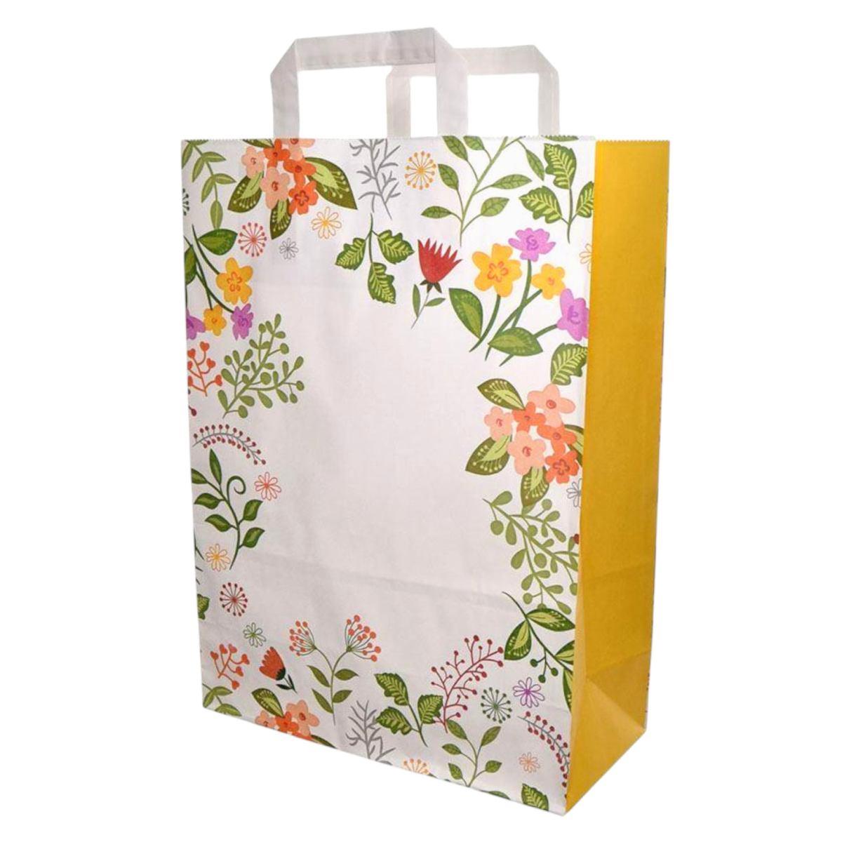 Shopper in carta h.45 x l.32 x p.17 cm fantasia summer maniglia piatta