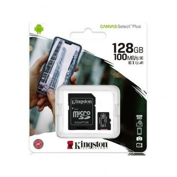 Kingston memory card sdcs2-micro 128gb canvas select plus
