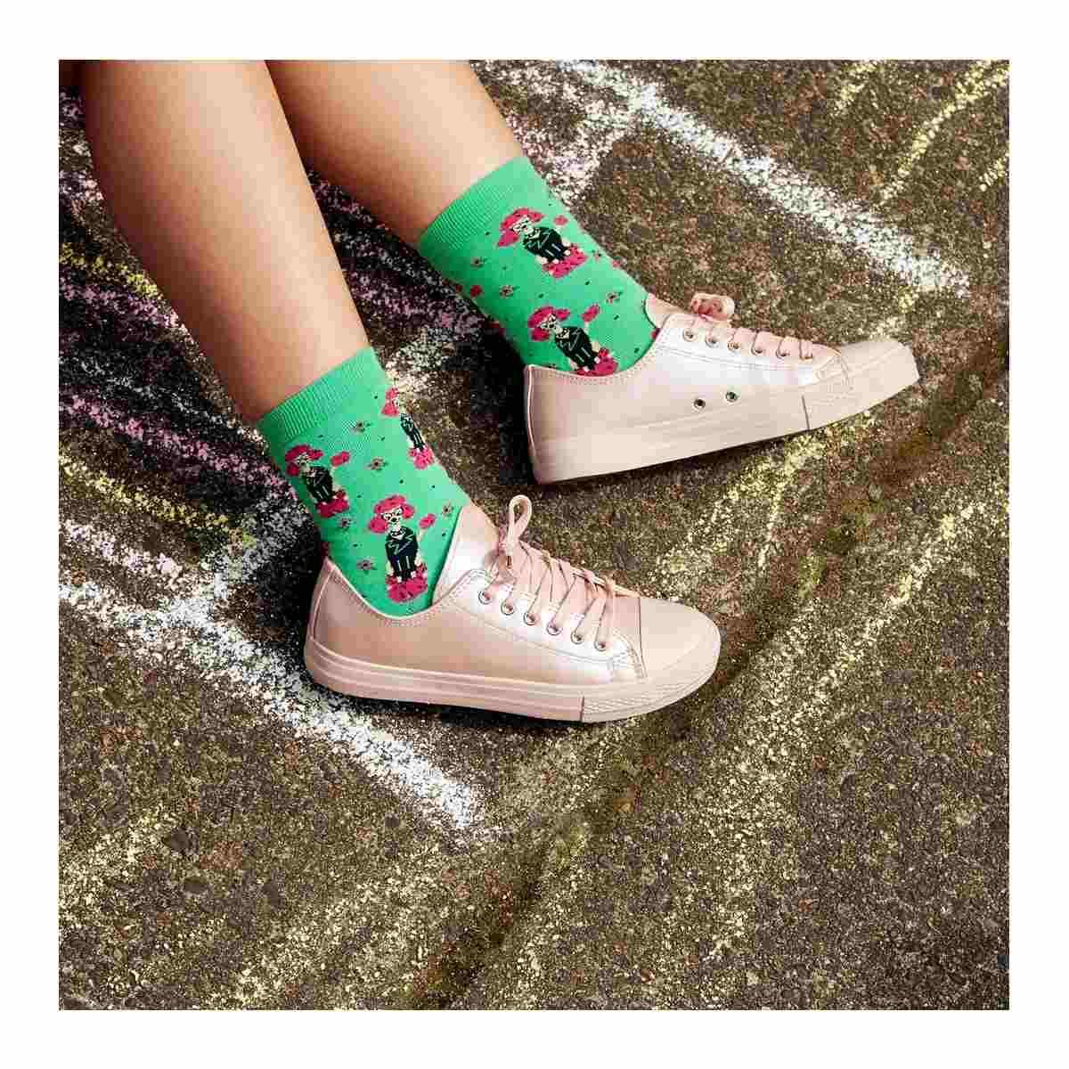 Calze regalo donna al polpaccio barboncino punk - sock it to me