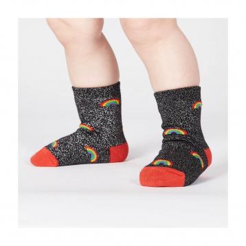 Calze regalo neonato al polpaccio arcobaleno brillante - sock it to me