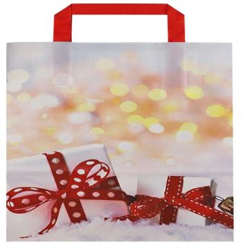 Shopper in carta h.49 x l.45 x p.15 cm fantasia natalizia christmas gift