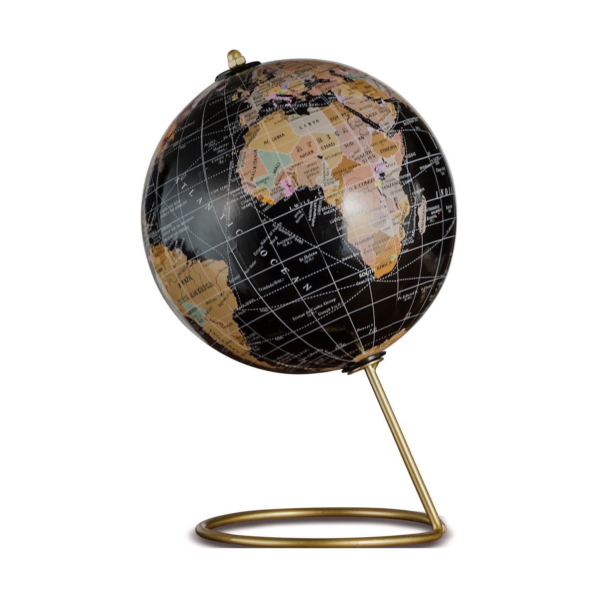 Mappamondo in plastica e ferro 15x11xh.22 cm