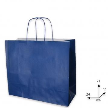 Shopper carta blu italy h21 x l24 x p11 cm blu