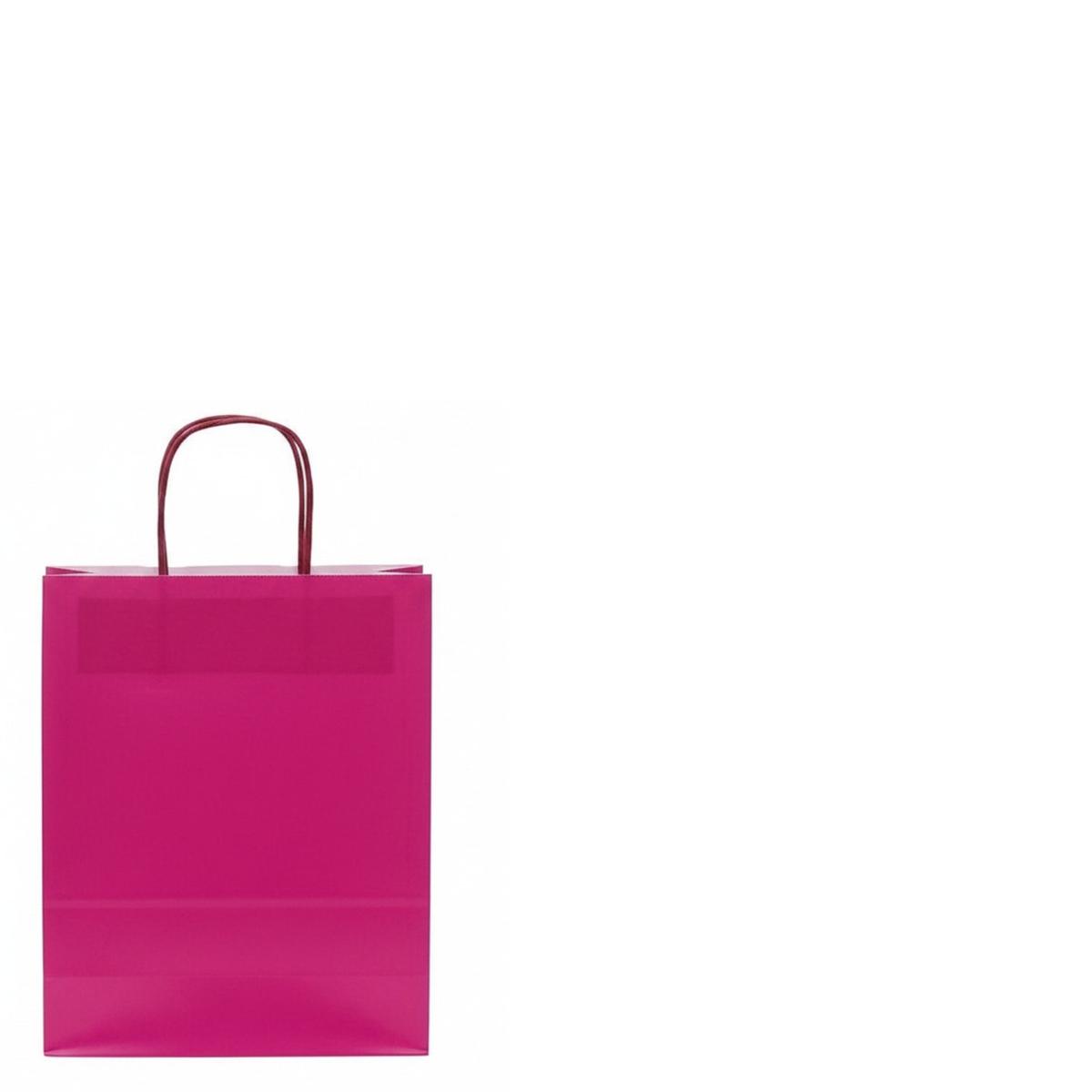 Shopper in carta h.29 x l.22 x p.10 cm colore fucsia