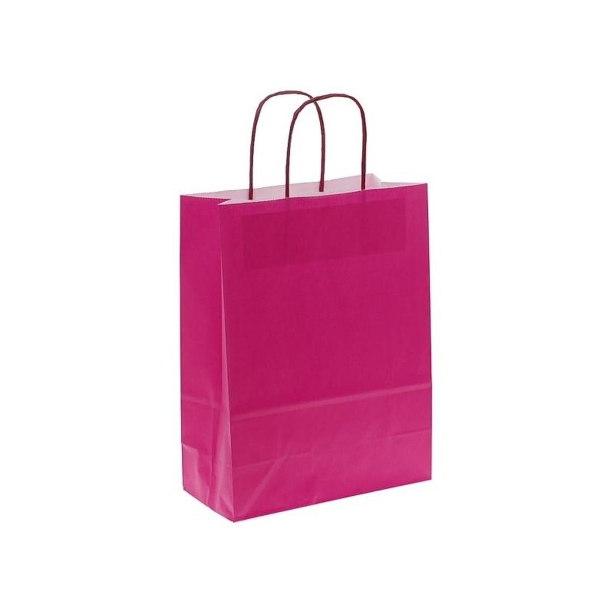 Shopper in carta h.37 x l.27 x p.12 cm colore fucsia