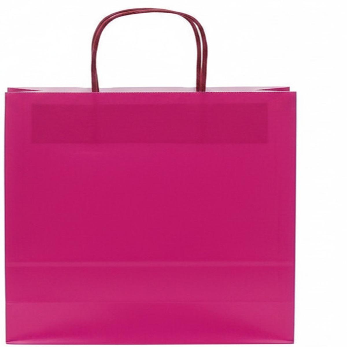 Shopper in carta h.49 x l.45 x p.15 cm colore fucsia