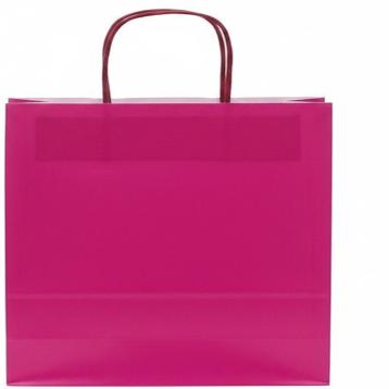 Shopper in carta h.49 x l.45 x p.15 cm colore fucsia