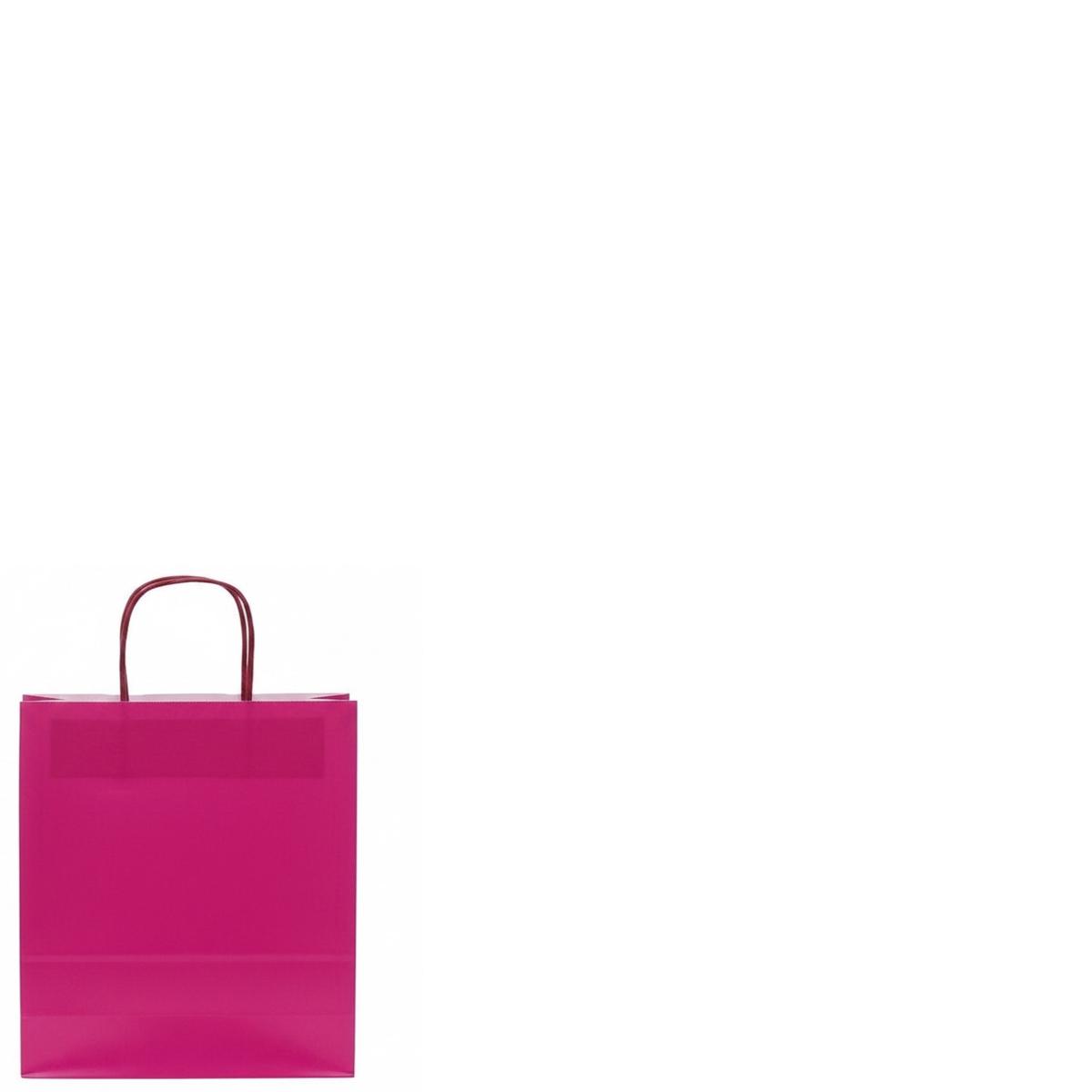 Shopper in carta h.21,5 x l.14 x p.8,5 cm colore fucsia
