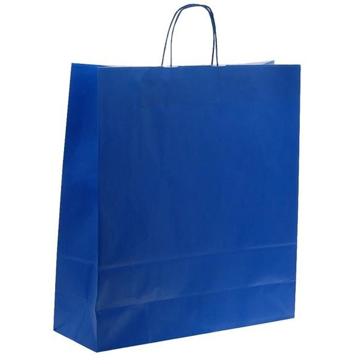 Shopper in carta h.29 x l.22 x p.10 cm colore blu elettrico