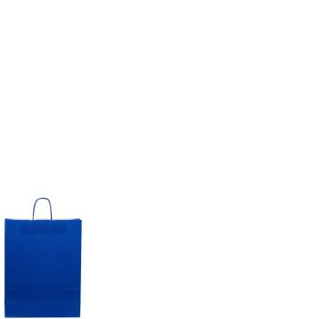 Shopper in carta h.21,5 x l.14 x p.8,5 cm colore blu elettrico
