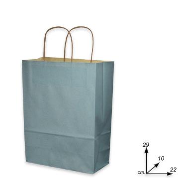 Shoppers carta colore azzurro chiaro eco h29 X l22 X p10 CM