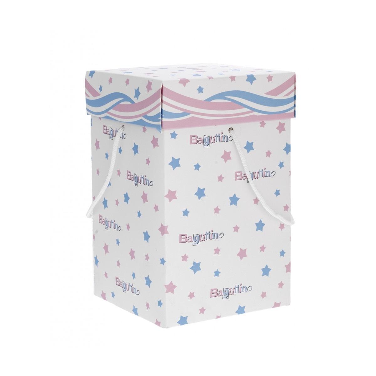 Giostra bimbo azzurra in acrilico con cavalli e carillon musicale Bagutta