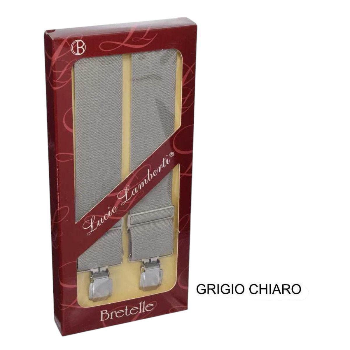 Bretelle uomo in box regular tinta unita 120 cm Made in Italy