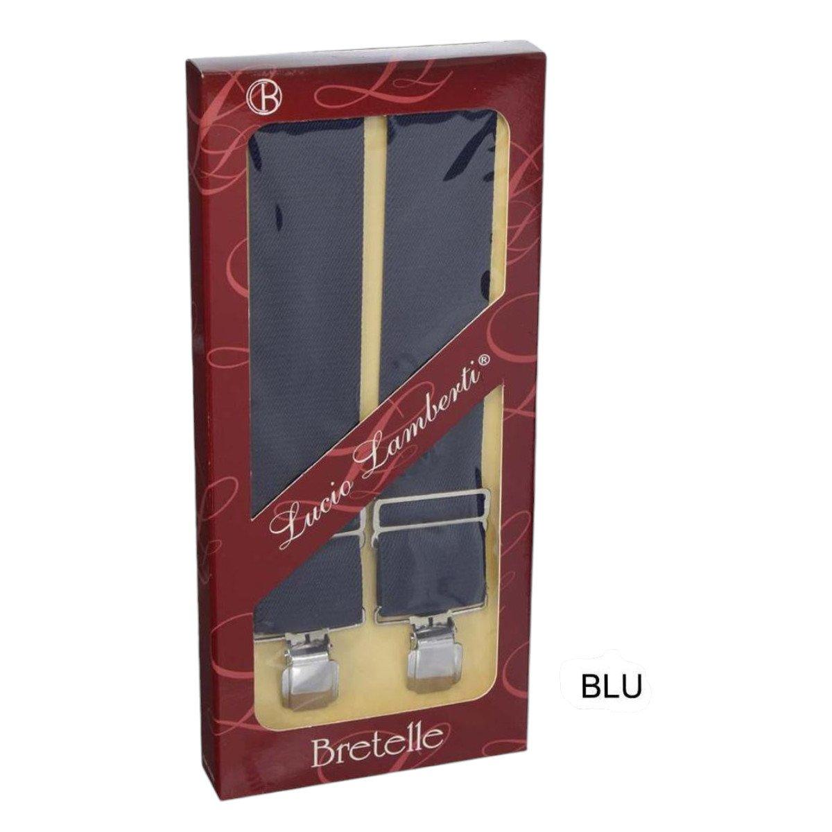 Bretelle uomo in box regular tinta unita 120 cm Made in Italy