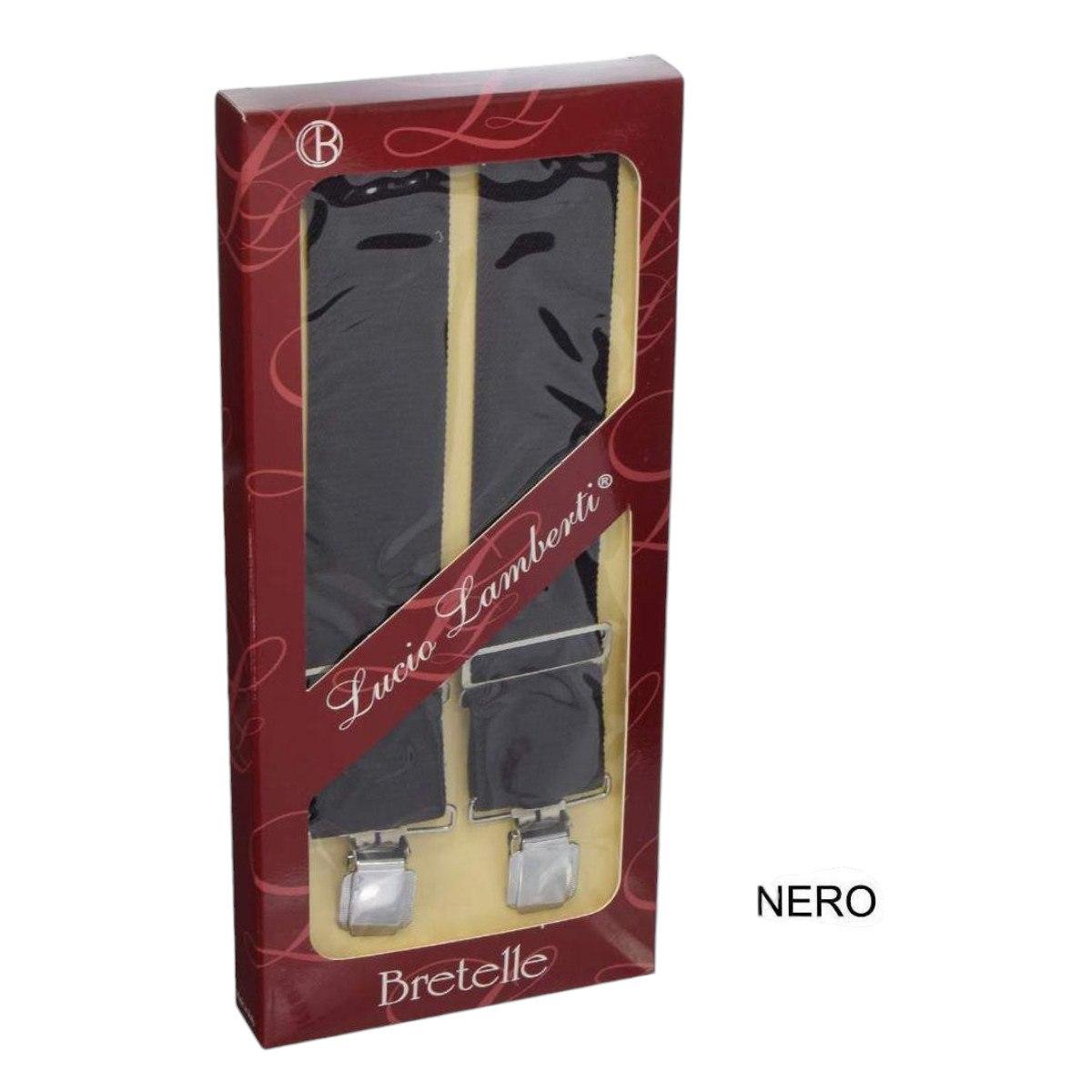 Bretelle uomo in box regular tinta unita 120 cm Made in Italy
