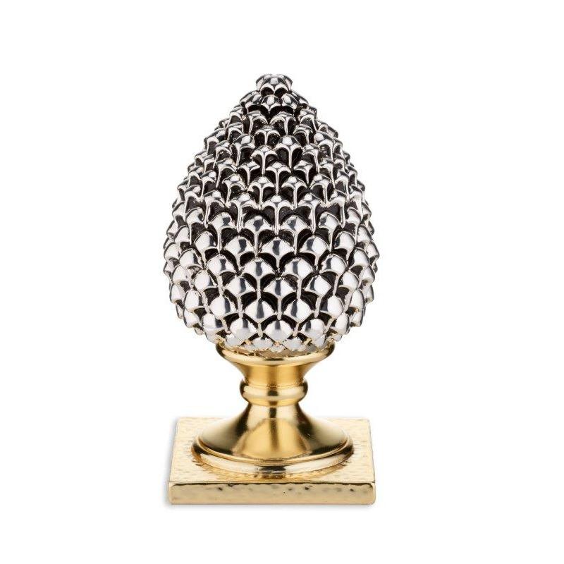Pigna argento base oro altezza 19 cm valenti